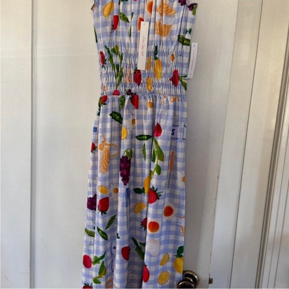 Lisa says gah picnic alfresco piglet in bed Annie gingham dress plaid NWT - Picture 4 of 4